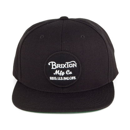 Brixton Wheeler Snapback Cap aus Baumwolle - Schwarz