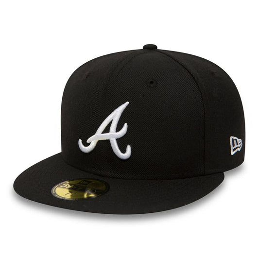 New Era 59FIFTY Atlanta Braves Cap - MLB Basic - Schwarz-Weiß