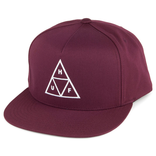 HUF Triple Triangle Snapback Cap - Burgunderrot