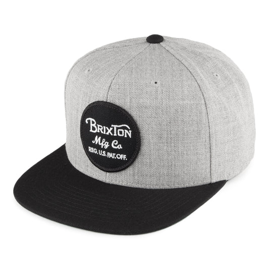 Brixton Wheeler Snapback Cap - Grau-Schwarz