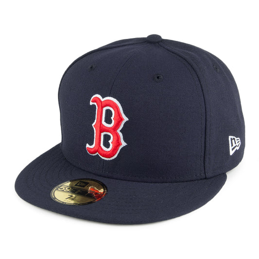 New Era 59FIFTY Boston Red Sox Baseball Cap - MLB On Field AC Perf - Marineblau