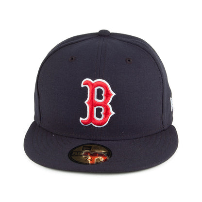 New Era 59FIFTY Boston Red Sox Baseball Cap - MLB On Field AC Perf - Marineblau