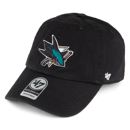 47 Brand San Jose Sharks Clean Up Cap - Schwarz
