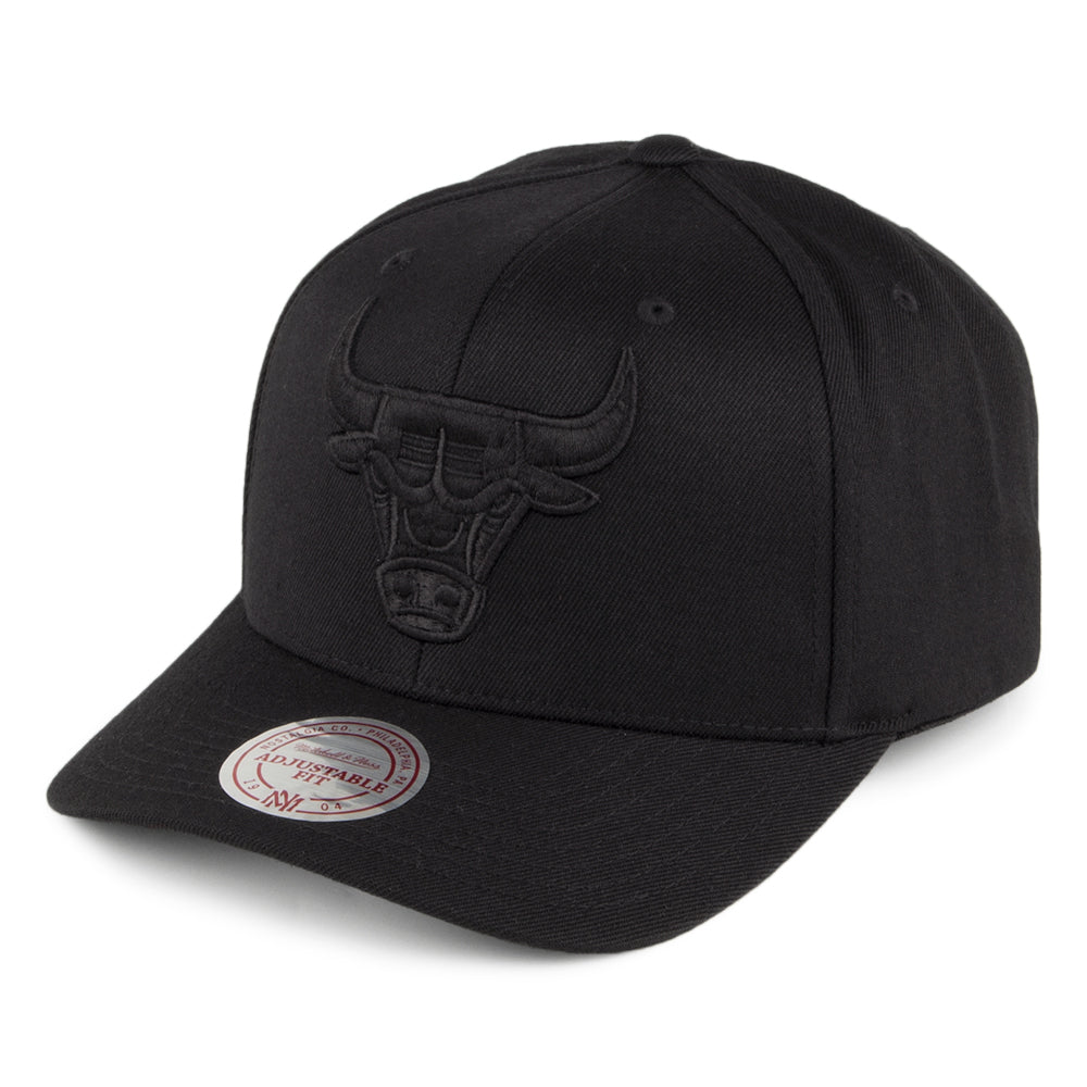 Mitchell & Ness Chicago Bulls Baseball Cap - 110 Tonal Logo High Crown - Schwarz