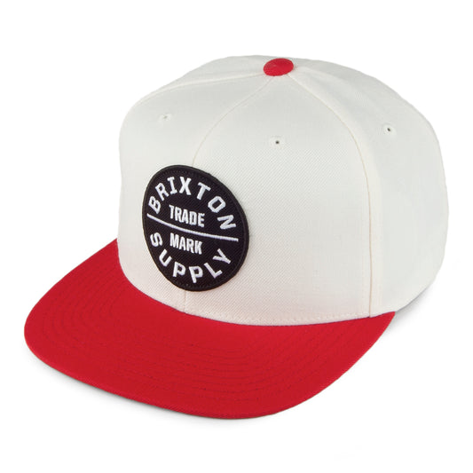 Brixton Oath III Snapback Cap - Weiß-Rot