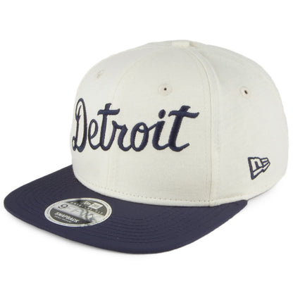New Era 9FIFTY Detroit Tigers Baseball Cap - The Lounge - Creme - Marineblau