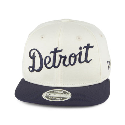 New Era 9FIFTY Detroit Tigers Baseball Cap - The Lounge - Creme - Marineblau