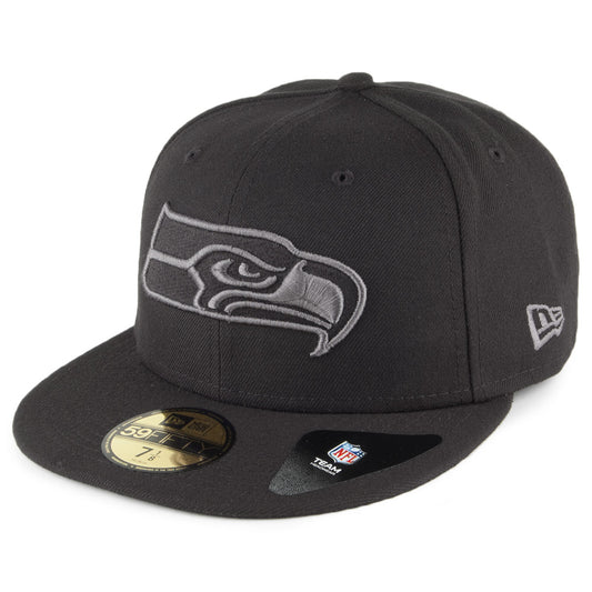 New Era 59FIFTY Seattle Seahawks Baseball Cap - Schwarz Graphite - Schwarz-Grau
