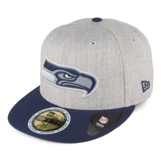 New Era 59FIFTY Seattle Seahawks Baseball Cap - Reflective Heather - Grau-Marineblau
