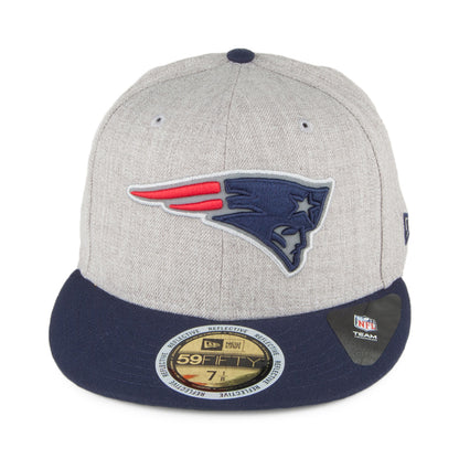 New Era 59FIFTY New England Patriots Baseball Cap - Reflective Heather - Grau-Marineblau