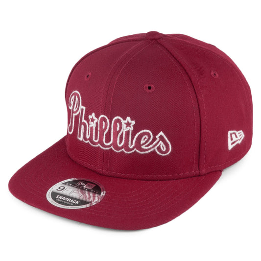 New Era 9FIFTY Philadelphia Phillies Snapback Cap - MLB Classic Script - Kardinalsrot