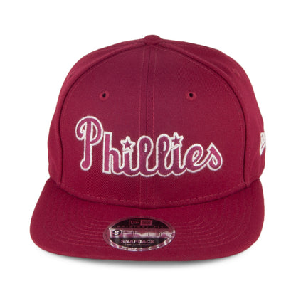 New Era 9FIFTY Philadelphia Phillies Snapback Cap - MLB Classic Script - Kardinalsrot