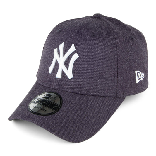 New Era 9FORTY New York Yankees Baseball Cap - Seasonal Heather - Marineblau