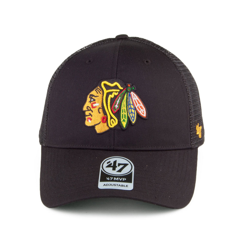 47 Brand Chicago Blackhawks Branson MVP Trucker Cap - Schwarz
