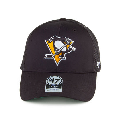 47 Brand NHL Pittsburgh Penguins Trucker Cap - Branson MVP - Schwarz