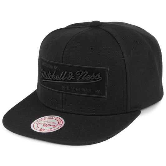 Mitchell & Ness Box Logo Snapback Cap - Schwarz