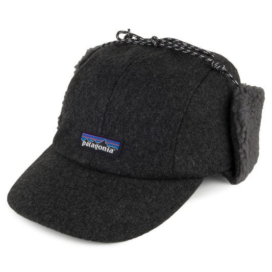 Patagonia Baseball Cap mit Ohrenklappen aus recycelter Wolle - Grau