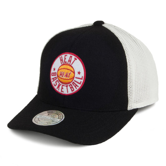 Mitchell & Ness Miami Heat Trucker Cap - HWC Patch 110 - Schwarz