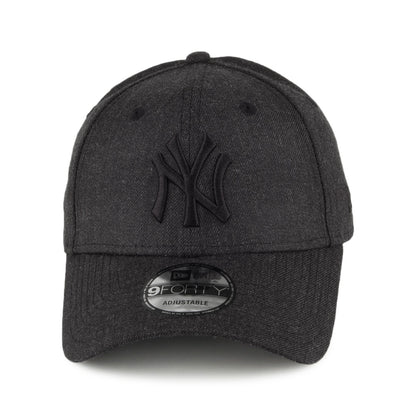 New Era 9FORTY New York Yankees Baseball Cap - Heather Essential - Schwarz Meliert