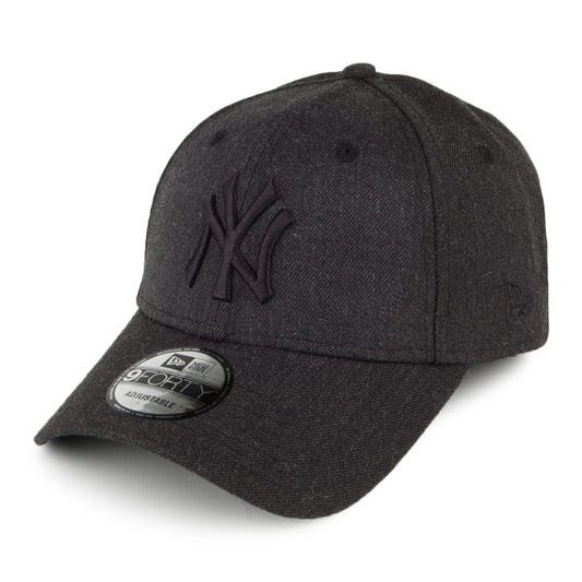 New Era 9FORTY New York Yankees Baseball Cap - Heather Essential - Schwarz Meliert