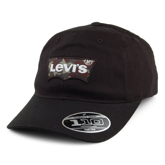 Levi's Big Batwing Baseball Cap Mit Camo Logo - Schwarz