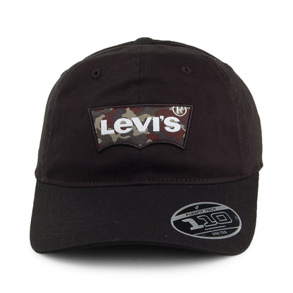Levi's Big Batwing Baseball Cap Mit Camo Logo - Schwarz