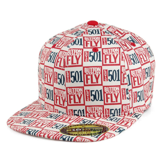 Levi's 501 All Over Print Flexfit Baseball Cap - Weiß