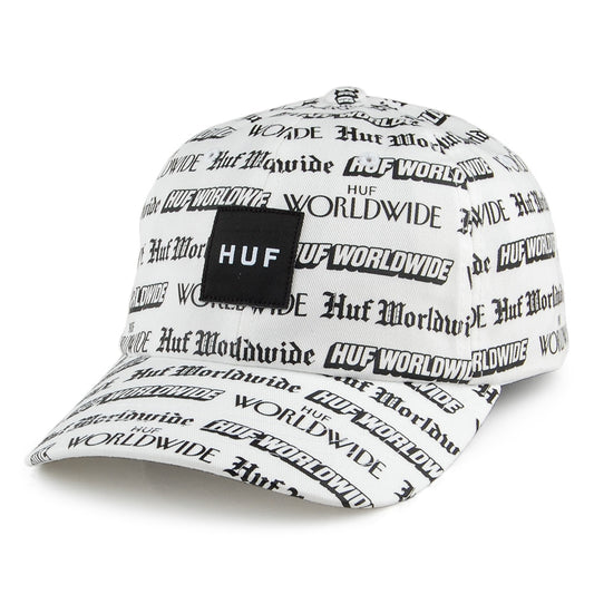 HUF Fake News Curved Visor Baseball Cap - Weiß