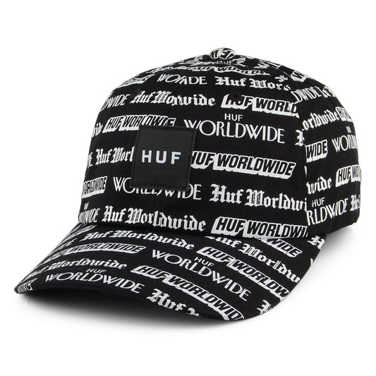 HUF Fake News Curved Visor Baseball Cap - Schwarz