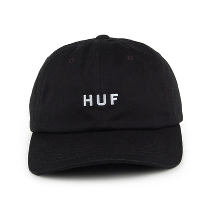 HUF Original Logo Baseball Cap mit gebogenem Visier aus Baumwolle - Schwarz