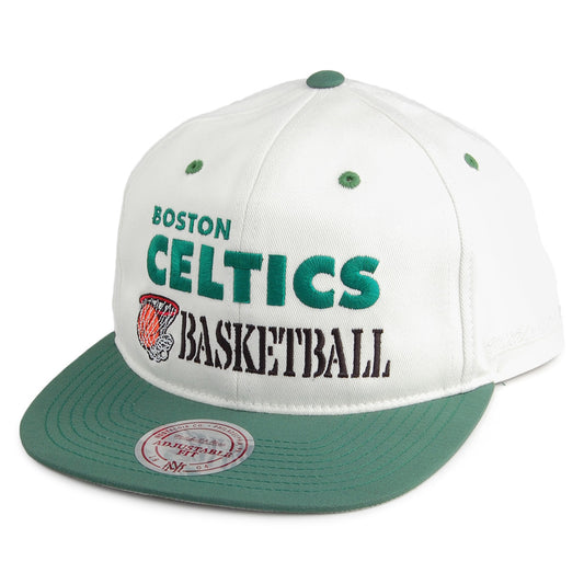 Mitchell & Ness Boston Celtics Snapback Cap - Dunk - Cremeweiß-Grün