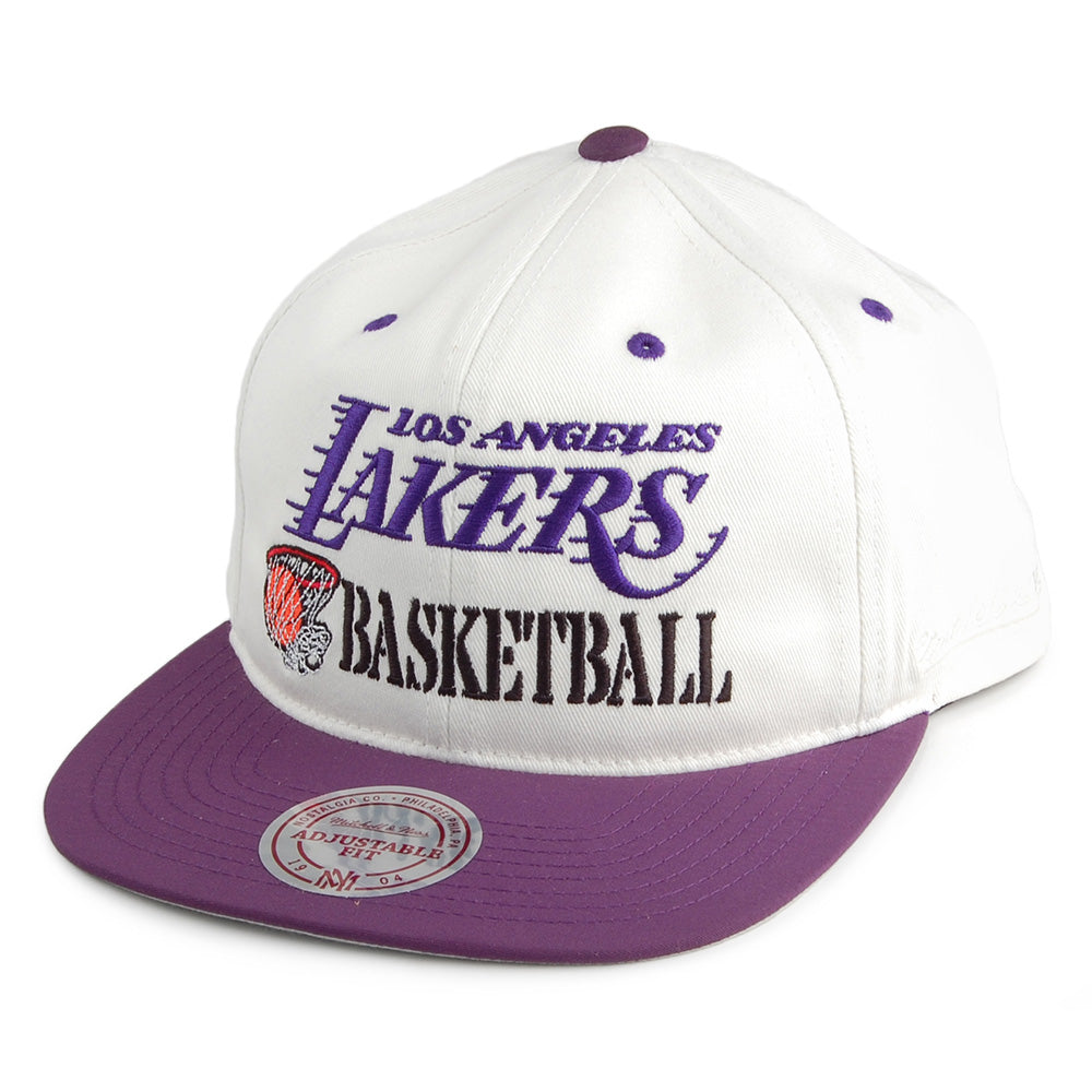 Mitchell & Ness L.A. Lakers Snapback Cap - Dunk - Cremeweiß-Lila