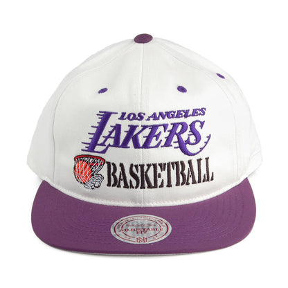 Mitchell & Ness L.A. Lakers Snapback Cap - Dunk - Cremeweiß-Lila