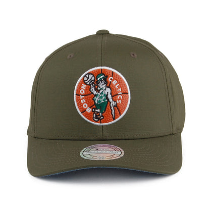 Mitchell & Ness Ripstop Boston Celtics Snapback Cap - Battle - Militärgrün
