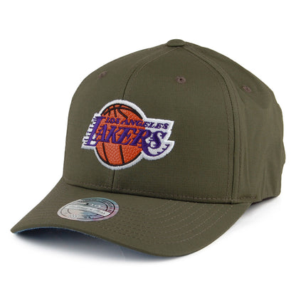 Mitchell & Ness Ripstop L.A. Lakers Snapback Cap - Battle - Militärgrün