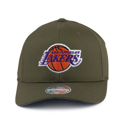 Mitchell & Ness Ripstop L.A. Lakers Snapback Cap - Battle - Militärgrün