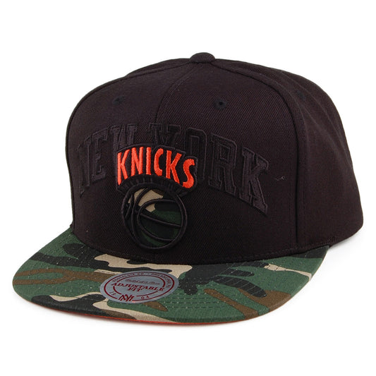 Mitchell & Ness New York Knicks Snapback Cap - Blind - Schwarz-Tarnfarben