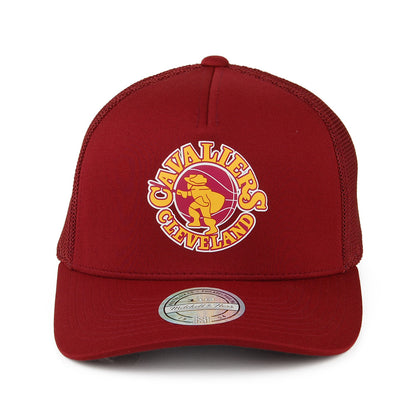 Mitchell & Ness Cleveland Cavaliers Trucker Cap - Vintage Jersey - Burgunderrot