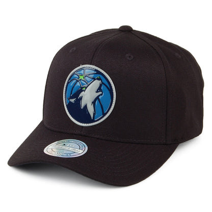 Mitchell & Ness Minnesota Timberwolves Snapback Cap - Chrome Logo - Schwarz