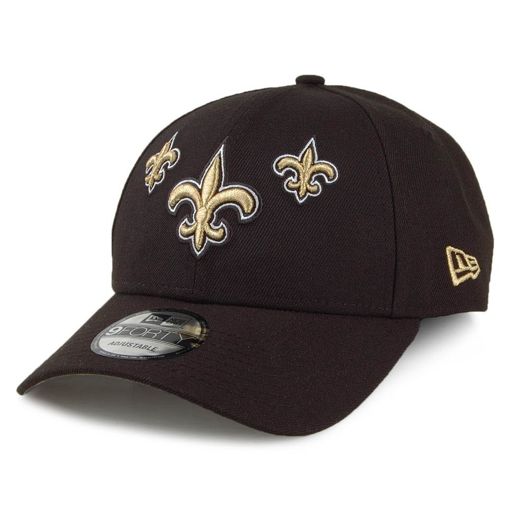New Era 9FORTY New Orleans Saints Baseball Cap - NFL Draft - Schwarz-Gold