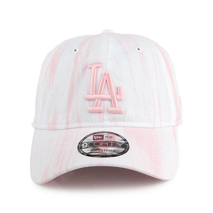New Era 9FORTY L.A. Dodgers Baseball Cap - Tie Dye Pastel - Pink-Weiß