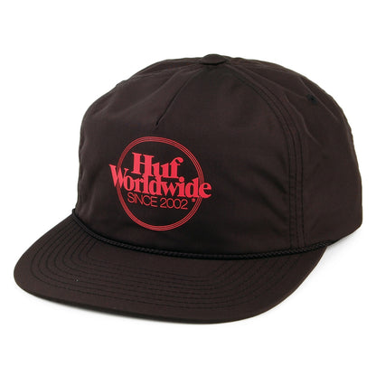 HUF Issue Baseball Cap mit Reißverschluss-Riemen - Schwarz