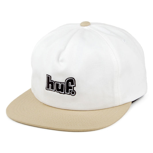 HUF 1993 Logo Strapback Cap aus Baumwolle - Weiß