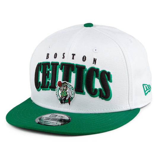 New Era 9FIFTY Boston Celtics Snapback Cap - Retro NBA - Weiß-Grün