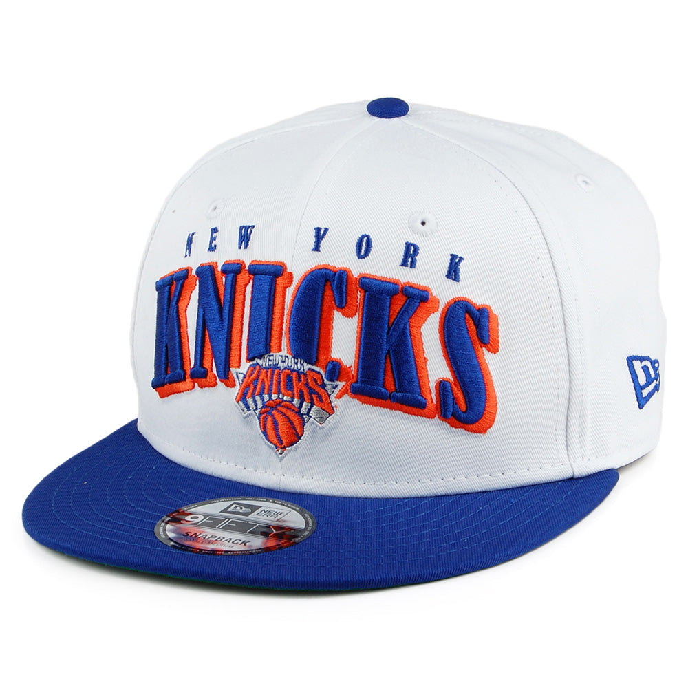 New Era 9FIFTY New York Knicks Snapback Cap - Retro NBA - Weiß-Blau