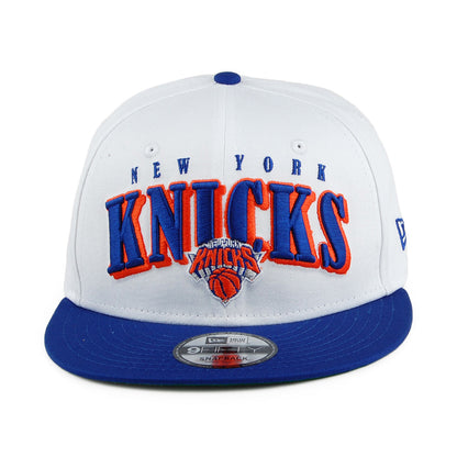 New Era 9FIFTY New York Knicks Snapback Cap - Retro NBA - Weiß-Blau