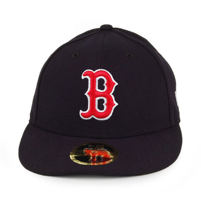 New Era 59FIFTY Flaches Profil Boston Red Sox Baseball Cap - MLB On Field AC Perf - Marineblau