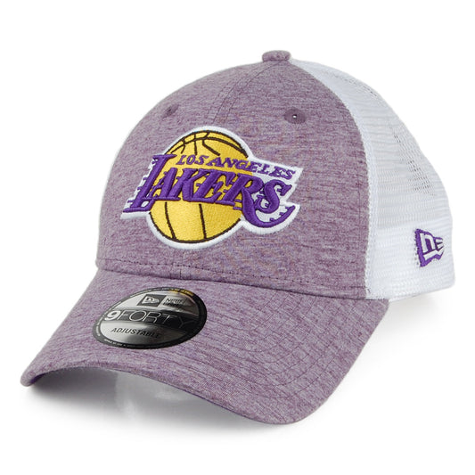 New Era 9FORTY L.A. Lakers Trucker Cap - NBA Summer League - Lila-Weiß