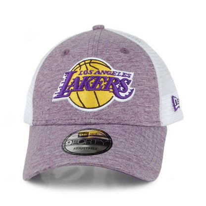 New Era 9FORTY L.A. Lakers Trucker Cap - NBA Summer League - Lila-Weiß