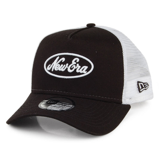 New Era Trucker Cap - Oval Script - Schwarz